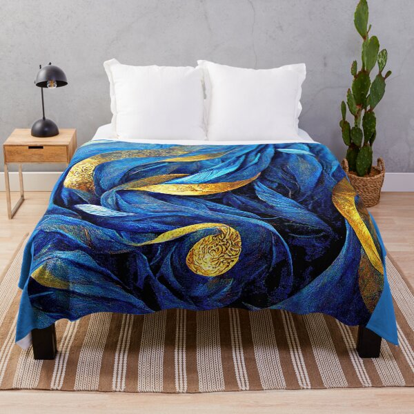 Item preview, Abstract Art: Harmony in Blue and Gold designed and sold by factory88.