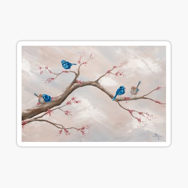 Item preview, Fairy Wren Birds designed and sold by BellasArtStudio.