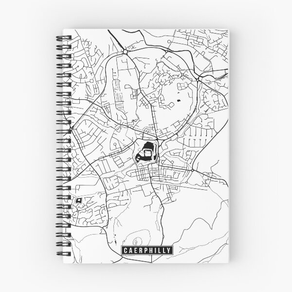 Item preview, Caerphilly, Wales Street Map designed and sold by InkistPrints.
