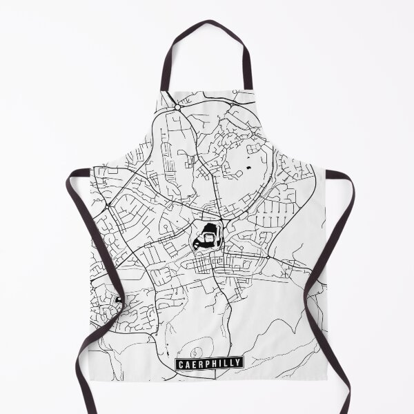 Item preview, Caerphilly, Wales Street Map designed and sold by InkistPrints.