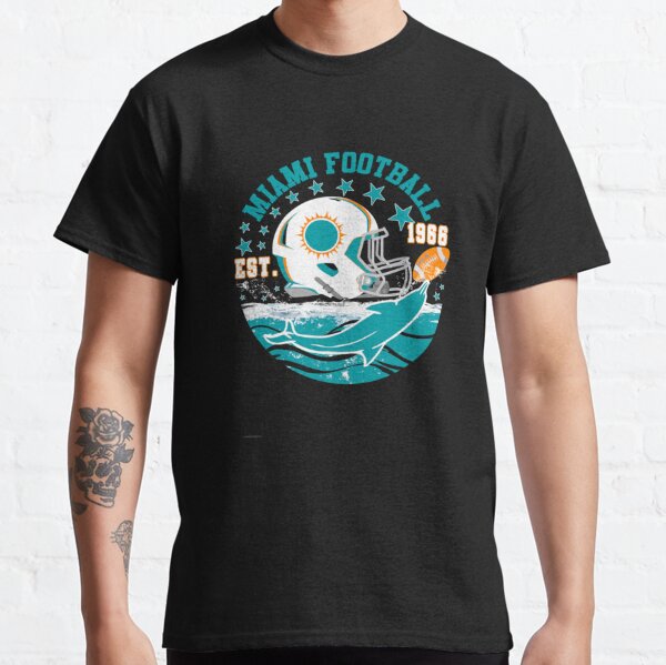 Miami Dolphins Helmet Retro  Miami Dolphins T-Shirt – HOMAGE