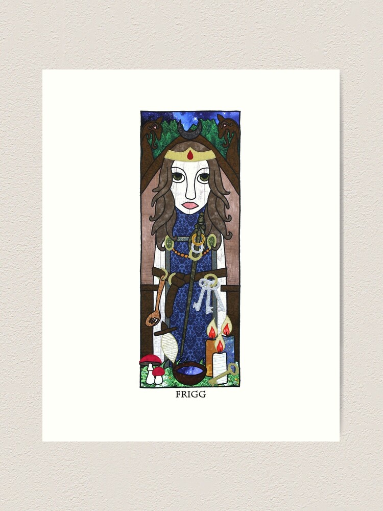 Frigg Norse Goddess | Frigga Painting Art Print | All Mother