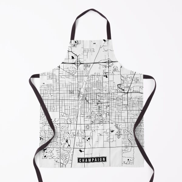 Item preview, Champaign, Illinois Street Map designed and sold by InkistPrints.