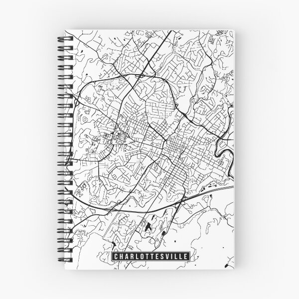 Item preview, Mapa de calles de Charlottesville, Virginia designed and sold by InkistPrints.