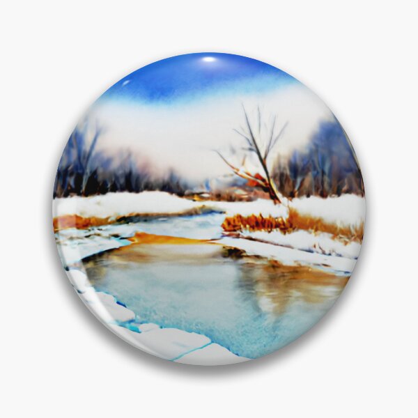 Item preview, Winter River Landscape designed and sold by designed2teach.