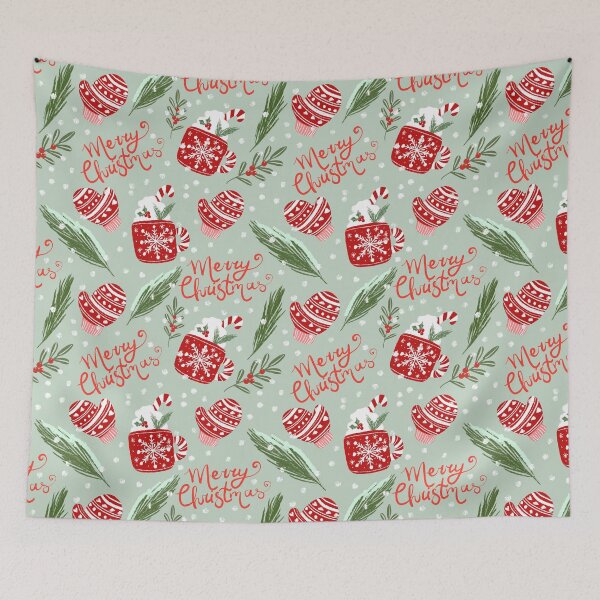 Item preview, Winter aesthetic christmas seamless pattern designed and sold by pinkyfish1010.