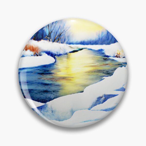 Item preview, Winter River Landscape designed and sold by designed2teach.