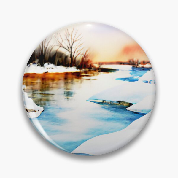 Item preview, Winter River Landscape designed and sold by designed2teach.