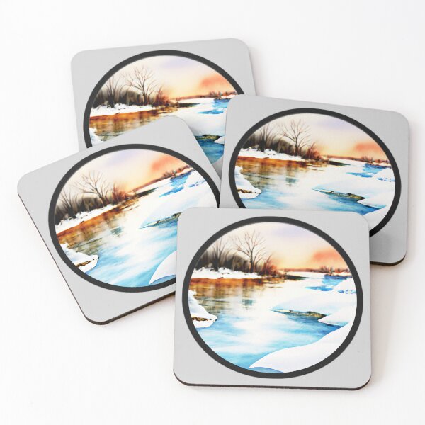 Item preview, Winter River Landscape designed and sold by designed2teach.