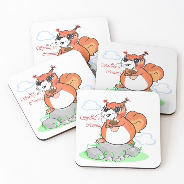 Item preview, Happy squirrel - Spring is coming  designed and sold by Shirley cute art .