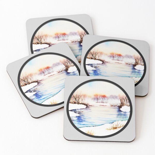 Item preview, Winter River Landscape designed and sold by designed2teach.