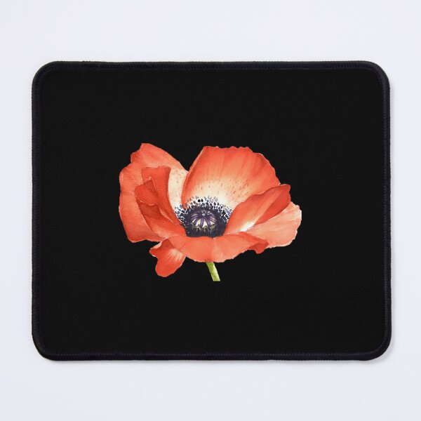 Item preview, red poppy flower image for prints on tshirt mahsa watercolor artist transparent designed and sold by joshuamanzhmf.
