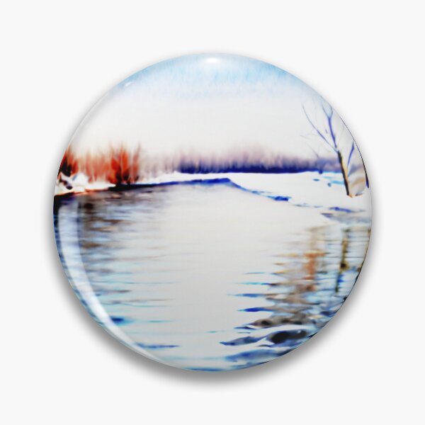 Aperçu de l'œuvre Paysage de rivière d'hiver créée et vendue par designed2teach.