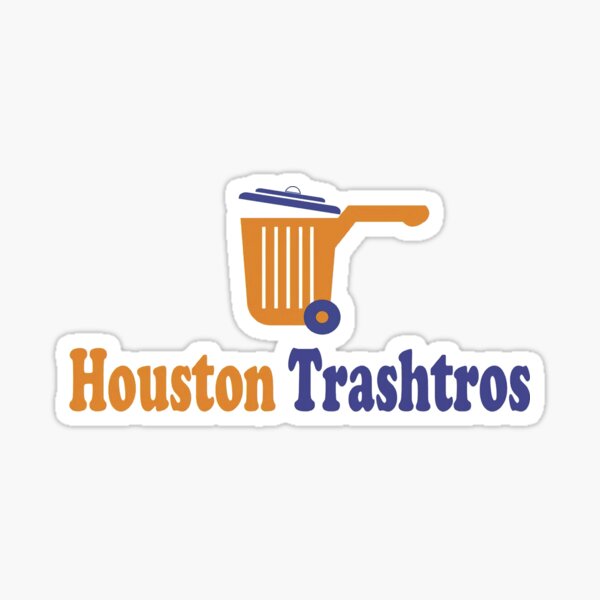 Houston Trashtros Asterisks Cheaters Trash Can  Sticker for Sale