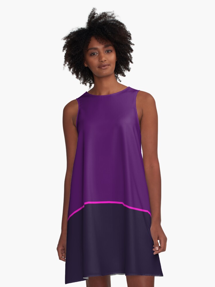 Thumbnail 1 of 4, A-Line Dress, nice purple canvas designed and sold by hamtz.