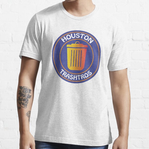 LaLaLandTshirts Houston Trashtown Asterisk Cheaters Baseball Fan T Shirt Long Sleeve / White / 3 X-Large