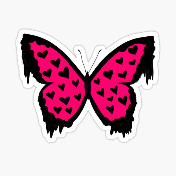 Item preview, melting heart butterfly pink designed and sold by cdolz99.