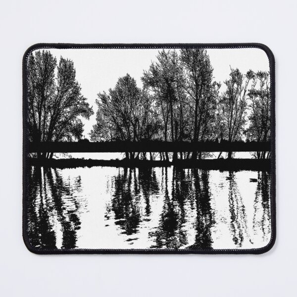 Item preview, Black white Mountain Lake 1 of 2 designed and sold by ChristinasMess.