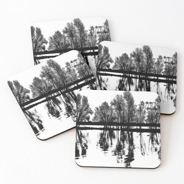 Item preview, Black white Mountain Lake 1 of 2 designed and sold by ChristinasMess.
