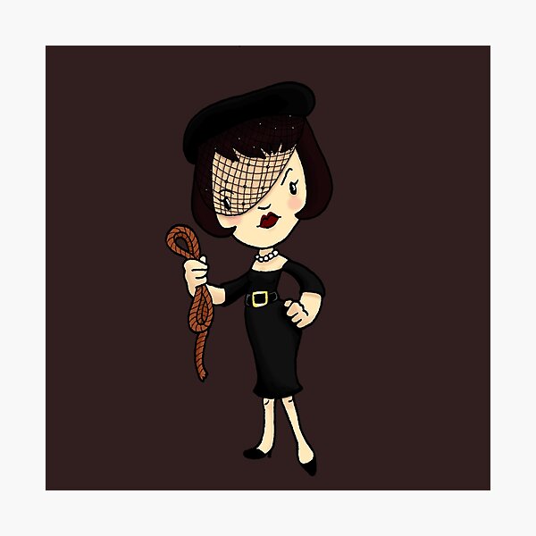 ITS A CLUE! Was it Mrs. White with the ROPE? Photographic Print