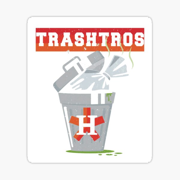 Houston Trashtros Asterisks Cheaters Trash Can  Sticker for Sale