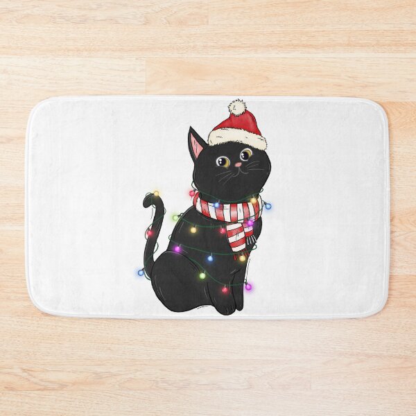 Item preview, black cat christmas lights pajama designed and sold by vuhieustore.
