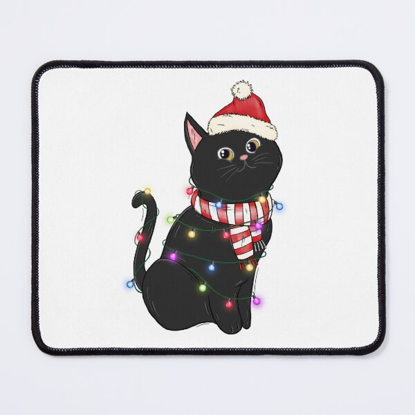 Item preview, black cat christmas lights pajama designed and sold by vuhieustore.