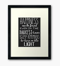 Turn on The Light Framed Print