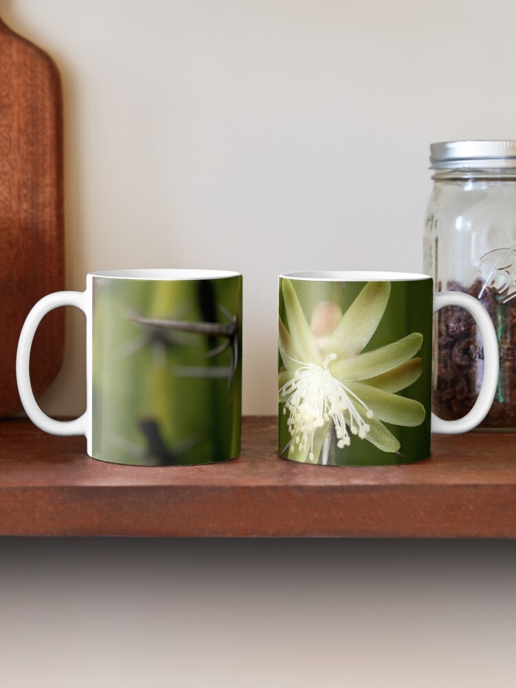 Alternate view of White Cactus flower Coffee Mug