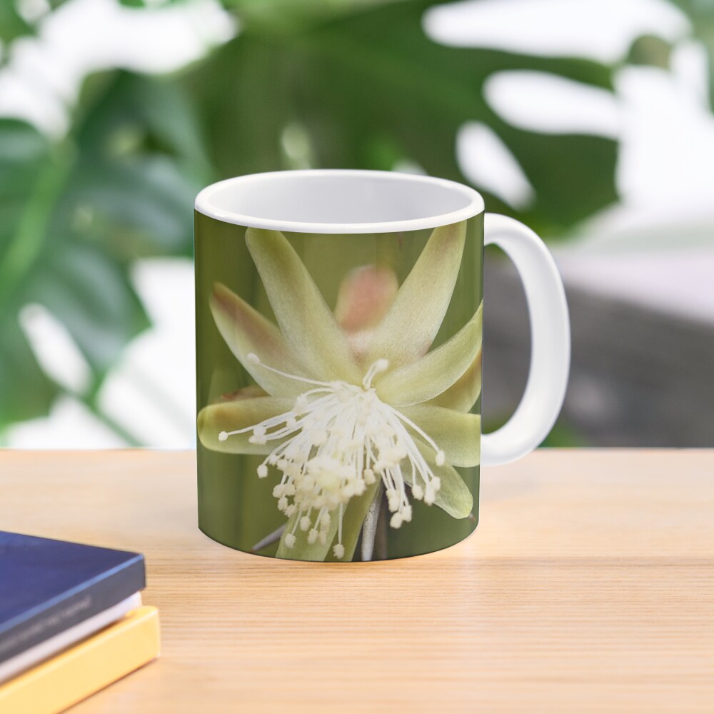 White Cactus flower Coffee Mug