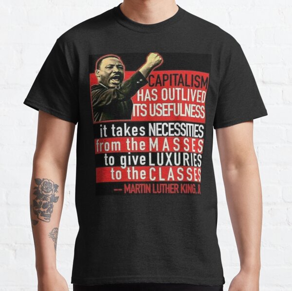 Vista previa del artículo con la obra «El socialista Martin Luther King Jr.», diseñado y vendido por LeftLibertarian.