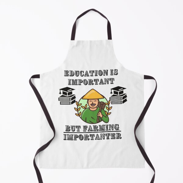 Item preview, Education Is Important But Farming Importanter designed and sold by Quirky Dez.