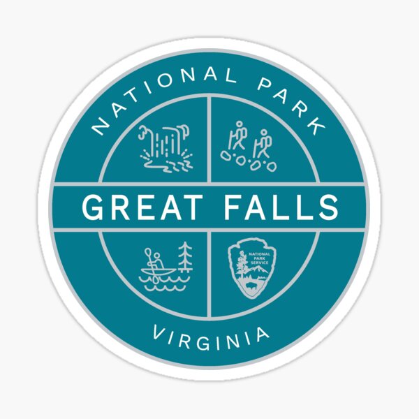 Item preview, Great Falls National Park Heraldic Logo Teal designed and sold by VanyaKar.