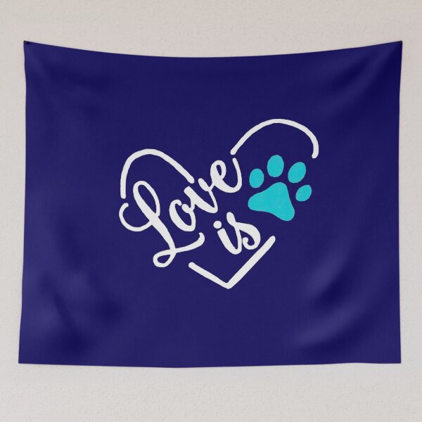 Item preview,  Love Is My Pet   BLUE2 designed and sold by Rowena Jones.