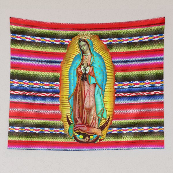 Item preview, Our Lady of Guadalupe Zarape Virgin Mary Catholic Saint designed and sold by hispanicworld.