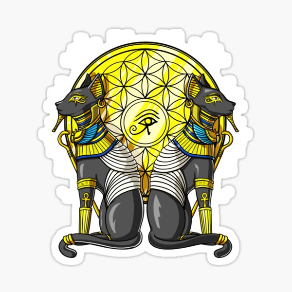 "Egyptian Cat Goddess TShirt Copy" Sticker for Sale by pricillacumazo
