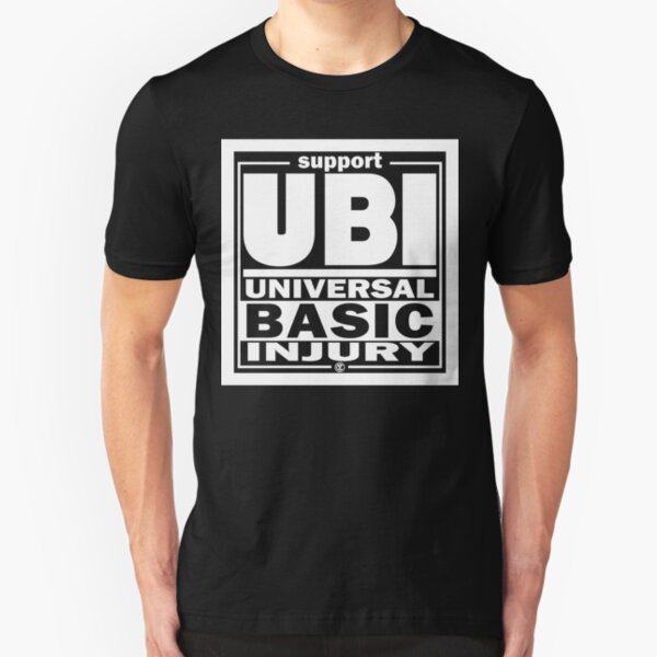 Injury | UBI White Slim Fit T-Shirt