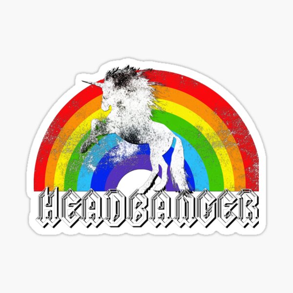 Artikel-Vorschau von Headbanger-Regenbogen-Einhorn-wesentliches T-Shirt, designt und verkauft von alibrd196.