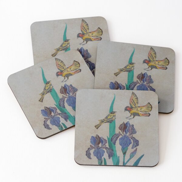 Item preview, Stylized Iris and Birds. designed and sold by Anthony Seeker.