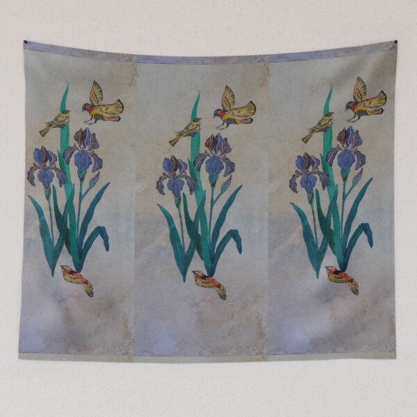 Item preview, Stylized Iris and Birds. designed and sold by Anthony Seeker.