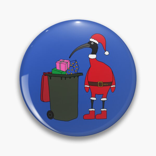 Item preview, Bin Chicken Santa on Blue designed and sold by Digitaldingo.