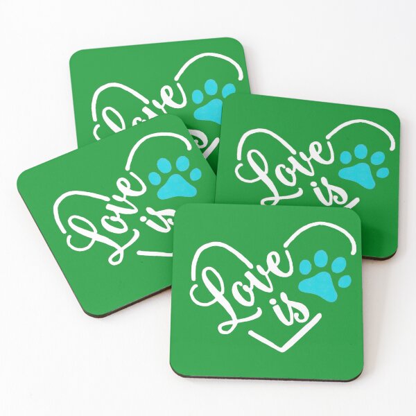 Item preview, Copy of Love Is My Pet  Green designed and sold by Rowena Jones.