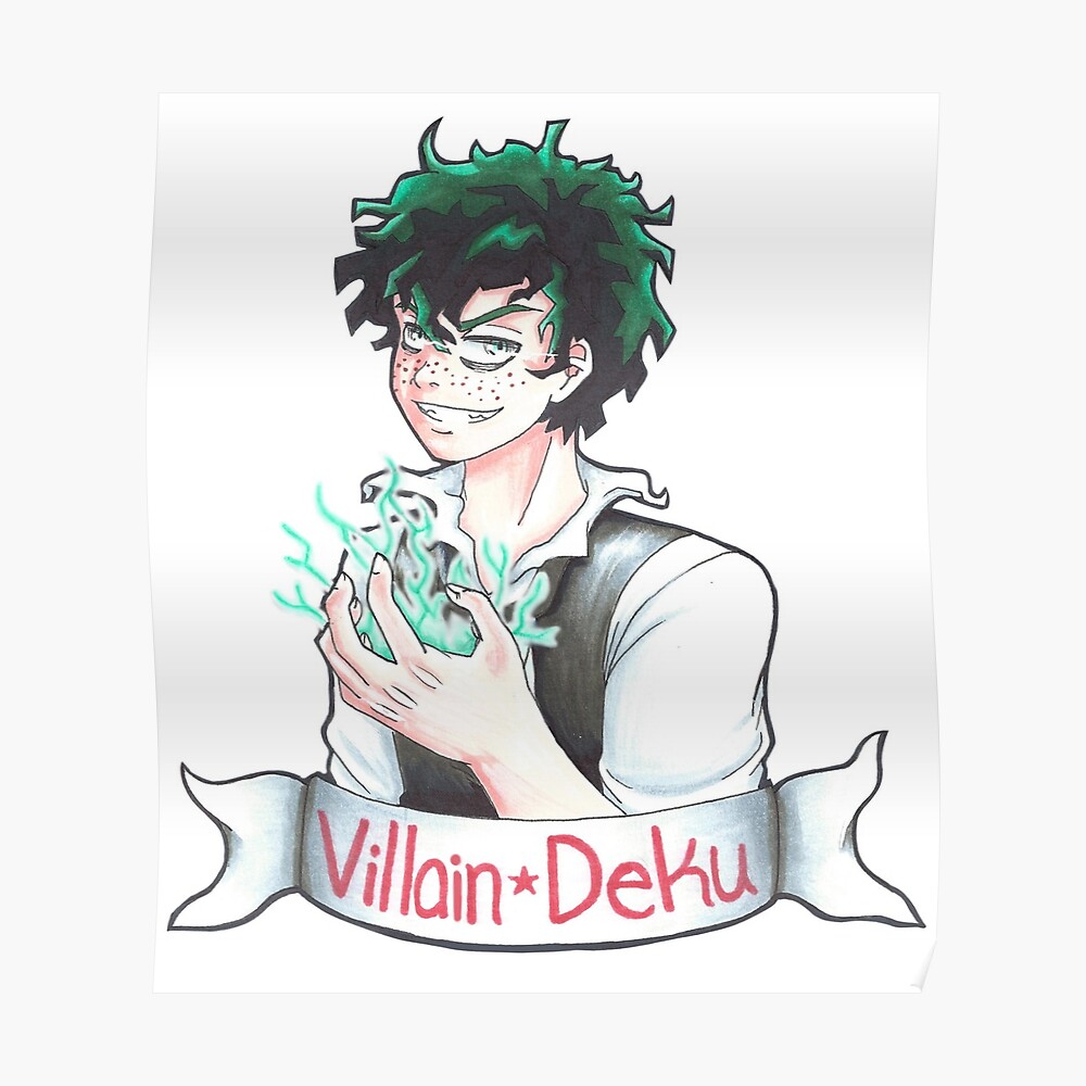 Villain Deku Art Print By Angelpie354 Redbubble