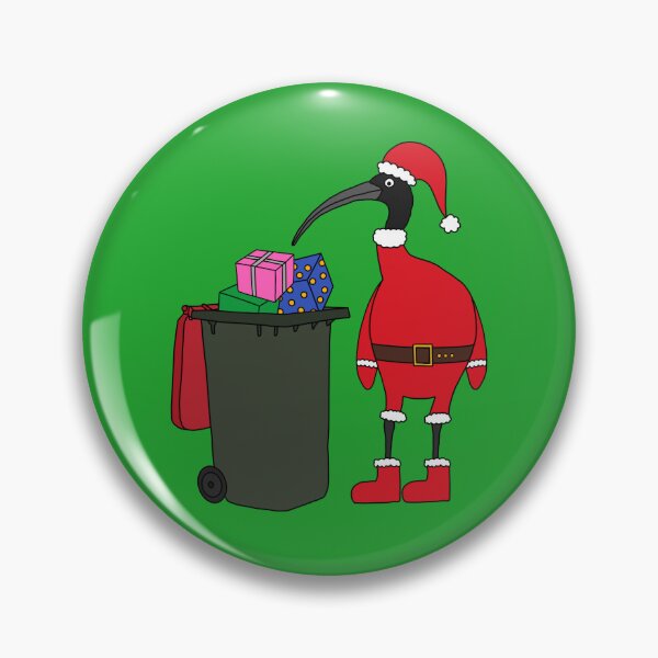 Item preview, Bin Chicken Santa on Green designed and sold by Digitaldingo.
