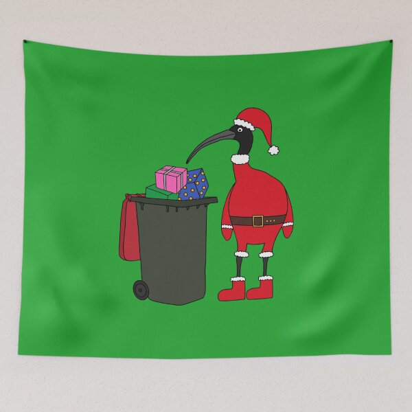 Item preview, Bin Chicken Santa on Green designed and sold by Digitaldingo.