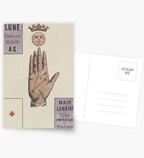 Französischer Tarot-Karten-Mond Postkarten