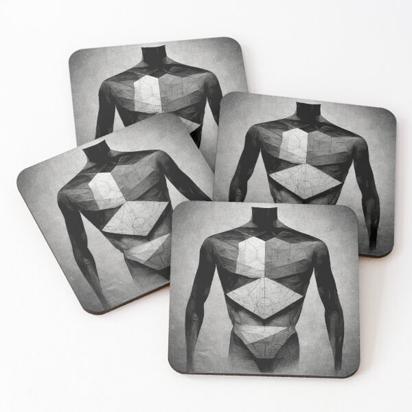 Item preview, Black and white bust in geometric shape designed and sold by Paradigme.