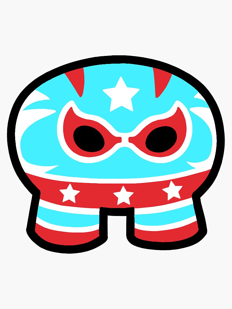 Thumbnail 3 of 3, Sticker, Luchador Gim designed and sold by Gimkit.