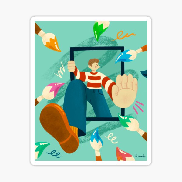 "don't paint me" Sticker for Sale by SistersAngulo Redbubble