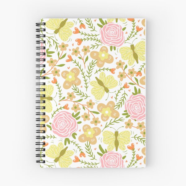 Item preview, Pink And Yellow Floral Pattern With Butterflies  designed and sold by XbaeX.
